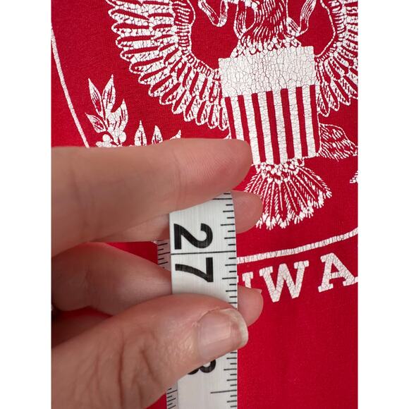 Vintage American Embassy Kuwait Shirt Mens Large Red Military Graphic Tee - Picture 4 of 5